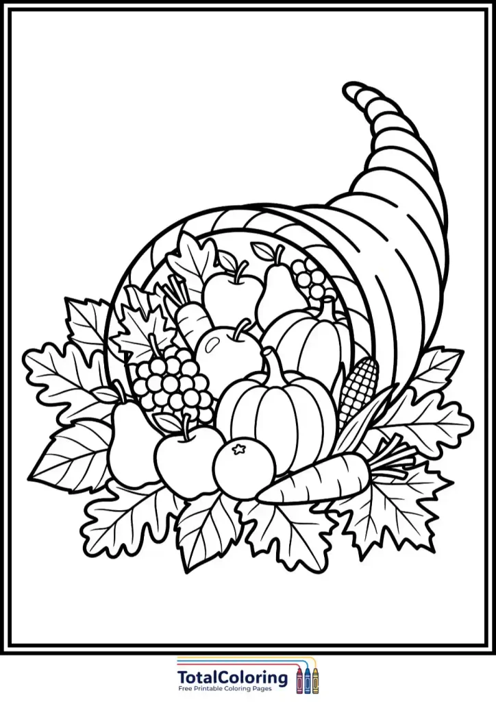 autumn cornucopia harvest free printable