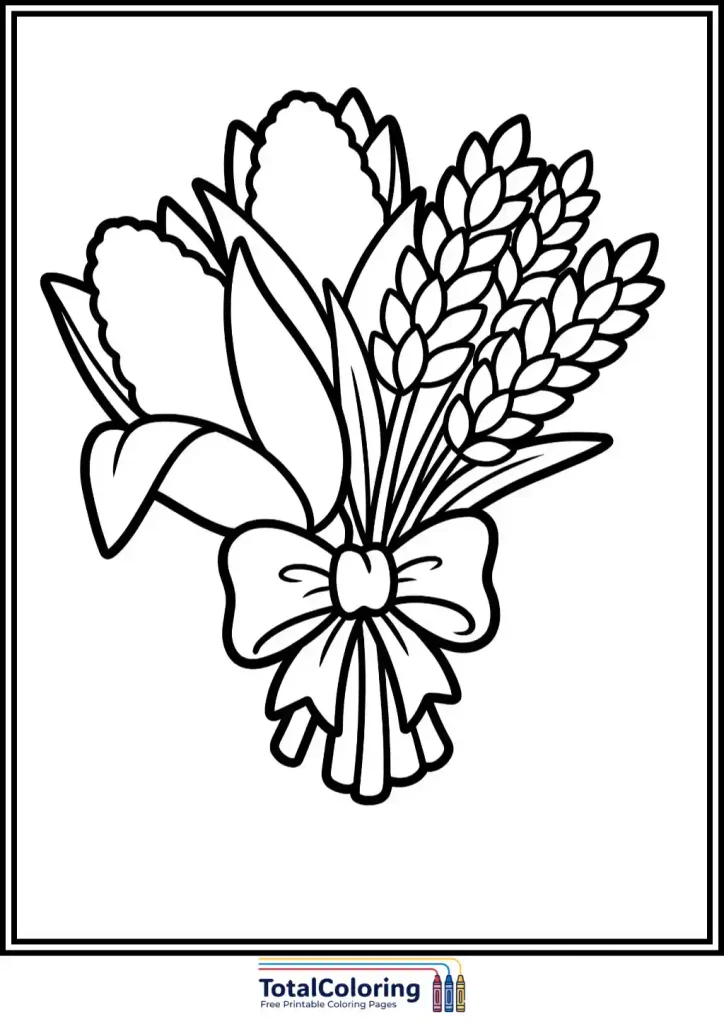 fall corn wheat bouquet free printable
